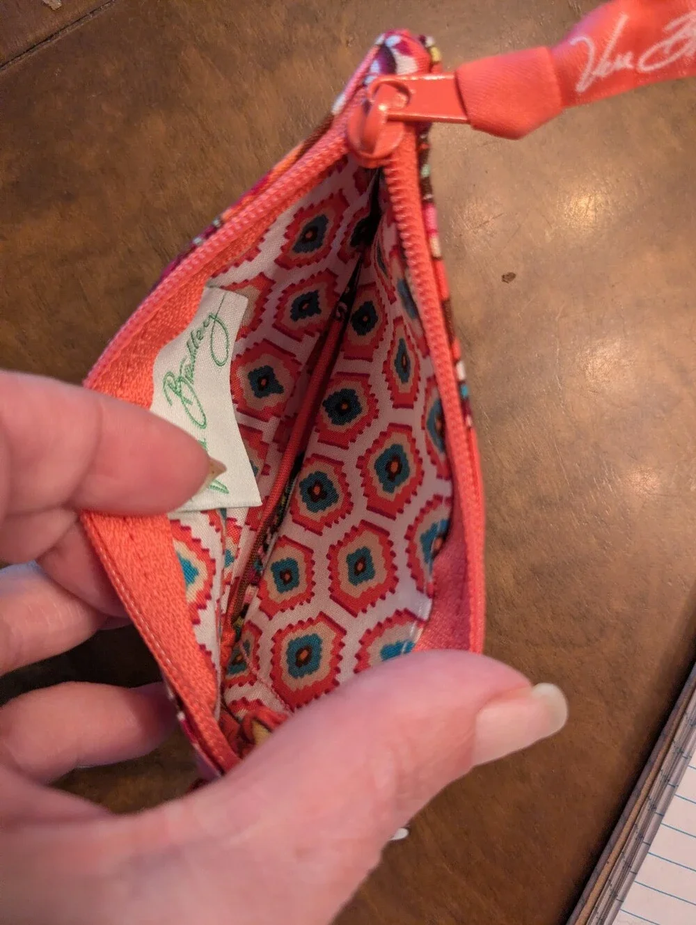 Vera Bradley Retired Call Me Coral Zip ID Case